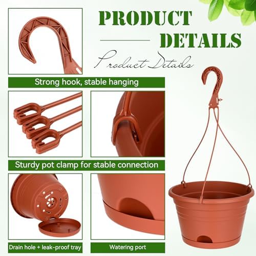 roshtia 20 pcs 10 inch hanging baskets for, close-up detail