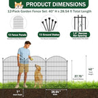 no dig garden fence panels, dog fence outdoor, side view