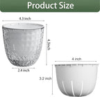 4 Pack 4 inch Self Watering Pots Planters for Indoor Plants, African Violets Pots with Wick Rope, Modern Plastic Nursery Pots for All House Plants,Flowers Succulents,Herbs,Cactus,Orchids