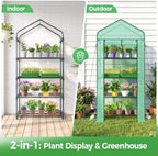 mini greenhouse with screen roof, ohuhu upgraded portable on a desk or shelf