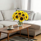 realistic silk sunflowers artificial flowers,12.6''fake sunflowers with adjustable, view 9