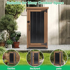 small outdoor storage cabinet weatherproof, wood garden potting on a desk or shelf