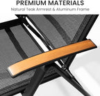 crestlive products folding patio chairs set of 2, side view