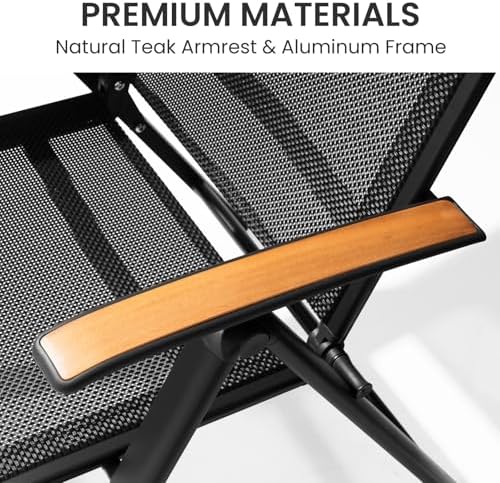crestlive products folding patio chairs set of 2, side view