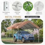 aoxun 10x20 ft heavy duty carport, adjustable height, close-up detail