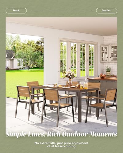 vexwalx outdoor dining set, aluminum dining table set on a desk or shelf