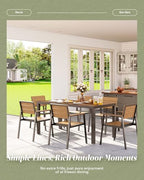 vexwalx outdoor dining set, aluminum dining table set on a desk or shelf