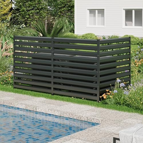 metal air conditioner fence, 42''h x 38''w (3panels), side view
