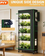 pyy indoor greenhouse with grow light - 6 shown in use