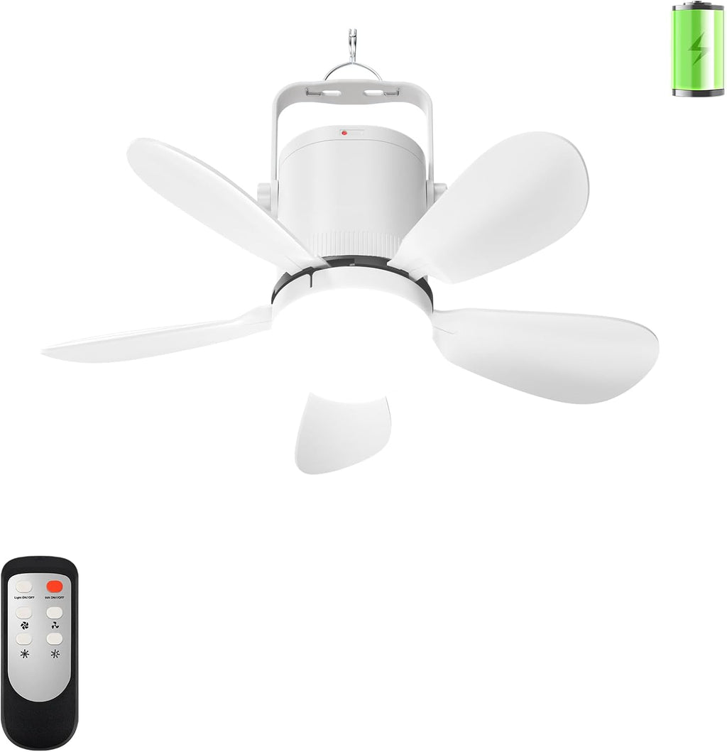 ceiling fan light, battery operated gazebo fan light, main product view