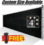 royal shade 6' x 50' black fence privacy, front angle view