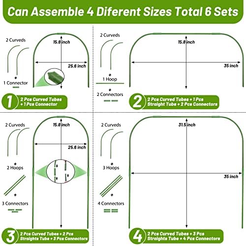 garden mesh netting kit, 6 sets wide garden shown in use
