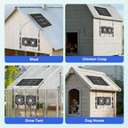 5.5" solar chicken coop fan 2 kit, 20w, side view