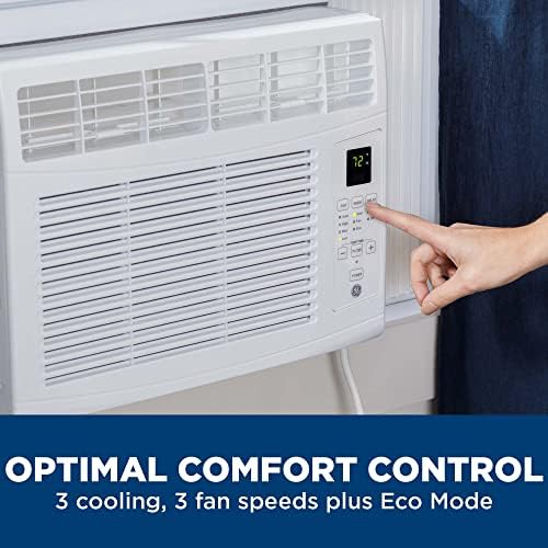 ge electronic window air conditioner 6000 btu, efficient showing dimensions