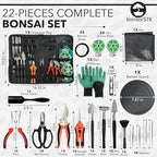 bonsai toolkit - mini garden tools, bonsai wire, close-up detail