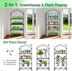 ohuhu mini greenhouse for indoor outdoor with wheel on a desk or shelf