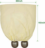 tcbwfy 95x80 inch huge plant covers freeze protection, close-up detail