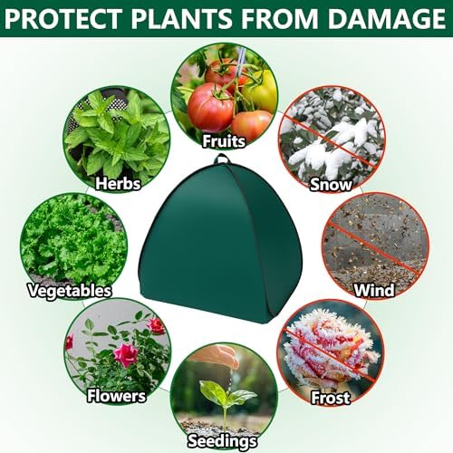 pop-up shrub cover frost protection tent plant cover, side view