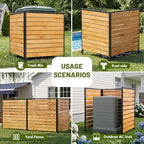 3 panels no dig wood privacy screen, 42", package contents