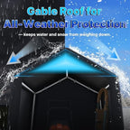 advance outdoor 8x8 ft storage shelter garage tent, close-up detail