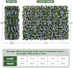 expandable faux fence privacy screen with flowers for shown in use