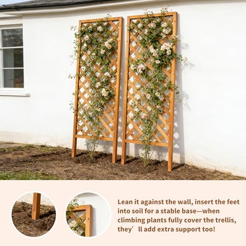 wood garden decor trellis for climbing plants outdoor, package contents