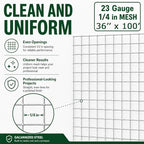 Trenk Hardware Cloth 1/4 inch Wire Mesh Roll 36'' x 100' 23 Gauge | Heavy-Duty Galvanized Chicken Wire Fencing for Garden Fencing, Gopher Mesh, and Small Animal Enclosures