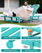 serwall hdpe outdoor chaise lounge with cup holder, package contents