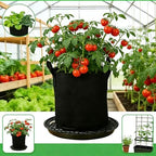 16 inch self watering base for fabric grow, side view