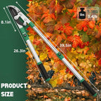 loppers branch cutter 28"-41" telescoping lopper heavy duty showing dimensions
