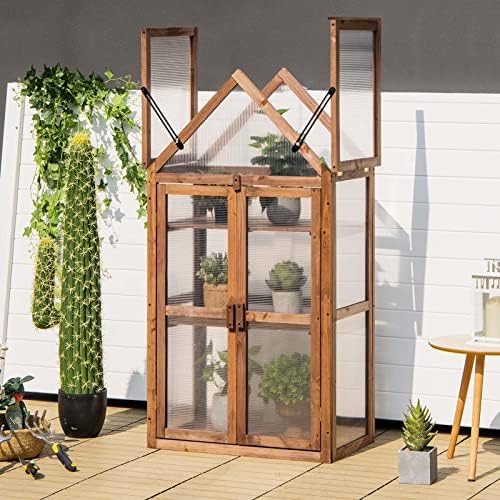 graffy wooden cold frame greenhouse with 3 removable, main product view