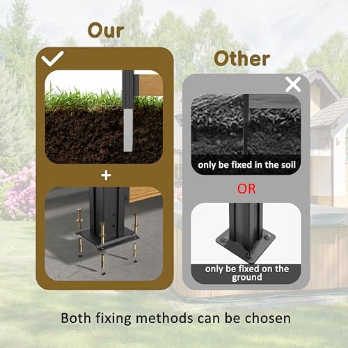 mupater 49'' h×78'' w outdoor fence privacy screen shown in use
