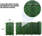 e&k sunrise 3 pcs 3'x8' faux laurel leaf showing dimensions