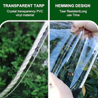 clear tarp 5x7ft thick heavy duty waterproof pvc, side view