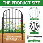 decorative garden fence, 25-pack no dig animal barrier shown in use