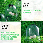 zopeal 20 pcs large garden cloche humidity plant, close-up detail