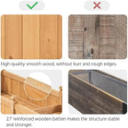 yaheetech 90.5" wooden raised garden bed rectangular planter, view 9