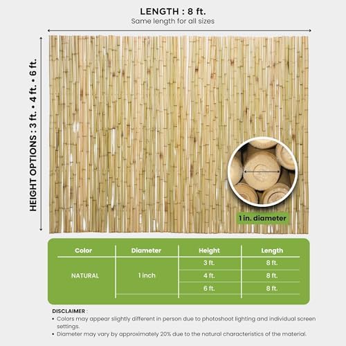 forever bamboo natural bamboo fencing decorative rolled fence, view 13