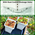 hg7x7sw 7"x7" square white pot, 9" tall pack, close-up detail