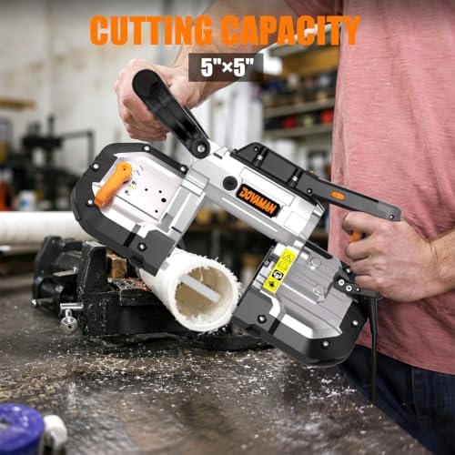 dovaman portable band saw, 10a variable speed, 5", close-up detail
