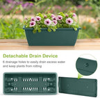 eteli 6 pack deck railing planter boxes metal, side view
