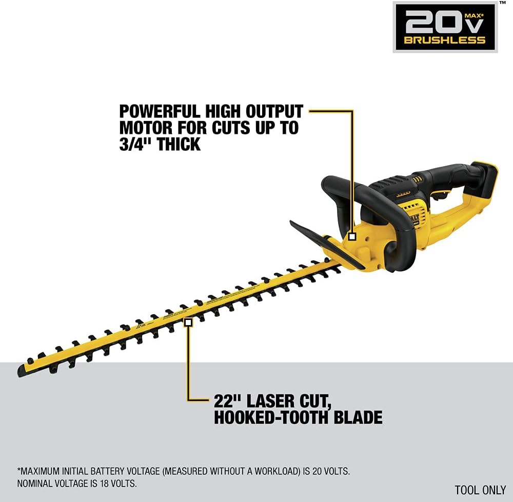 Dewalt Trimmer Hedge Bare 20V DCHT820B