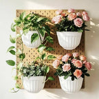 orimerc 6 pcs plastic large wall plant pots, side view