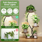 bacekoll plant stand with grow lights 4 tier, close-up detail