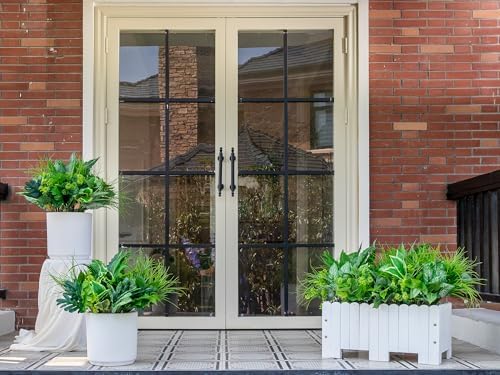 artificial plants outdoor, faux flower greenery stems for showing dimensions