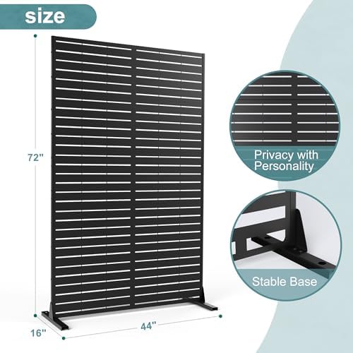 metal privacy screen outdoor freestanding privacy wall panels shown in use