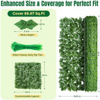 artificial ivy privacy fence screen,240x40 in privacy fence shown in use