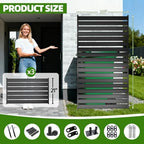 privacy fence screen for ac & trash, 63" shown in use
