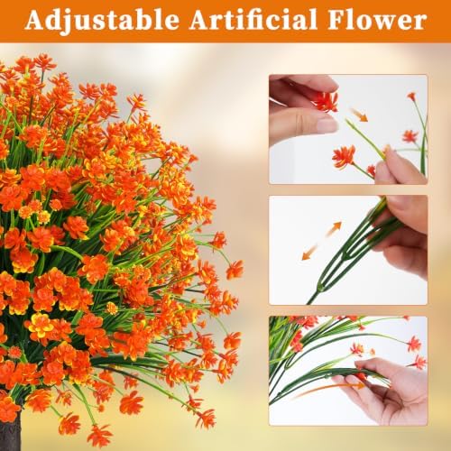 yangrass 2 pack fall artificial flower topiary balls, package contents