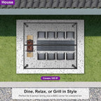 purple leaf louvered pergola 13' x 15' outdoor, view 9